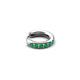 3 - Cianna 0.11 ctw Petite Single Huggie Earring in Emerald 