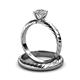 3 - Eudora 1.00 ct Classic GIA Certified Natural Diamond Solitaire Bridal Set Ring 