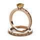 4 - Niah 0.87 ct Classic Citrine Solitaire Bridal Set Ring  