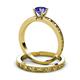 4 - Niah 0.92 ct Classic Tanzanite Solitaire Bridal Set Ring  