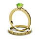 4 - Niah 1.10 ct Classic Peridot Solitaire Bridal Set Ring  