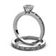 4 - Niah 1.00 ct Classic GIA Certified Natural Diamond Solitaire Bridal Set Ring  