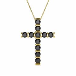 Amen Black Diamond Cross Pendant Black Diamond Womens Cross Pendant Necklace ctw K Yellow GoldIncluded Inches K Yellow Gold Chain