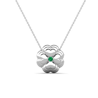 Clo Emerald Floral Pendant