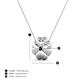 4 - Clo Black Diamond Floral Pendant  