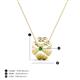 4 - Clo Green Garnet Floral Pendant  