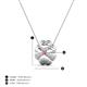 4 - Clo Pink Sapphire Floral Pendant  