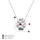 4 - Clo Ruby Floral Pendant  