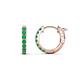 1 - Nico 0.22 ctw Emerald Small Huggie Earrings 