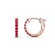 1 - Nico 0.29 ctw Ruby Small Huggie Earrings 