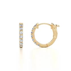 Nico ctw Natural Diamonds Small Huggie Earrings ctw Natural Diamonds SI G H Small Huggie Earrings prong setting in K Yellow Gold