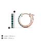 3 - Nico 0.28 ctw Blue Diamond Small Huggie Earrings 