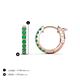3 - Nico 0.22 ctw Emerald Small Huggie Earrings 