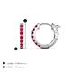 3 - Nico 0.29 ctw Ruby Small Huggie Earrings 