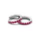4 - Nico 0.29 ctw Ruby Small Huggie Earrings 