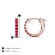 3 - Nico 0.29 ctw Ruby Small Huggie Earrings 