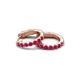 4 - Nico 0.29 ctw Ruby Small Huggie Earrings 