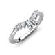 4 - Ahwa 0.40 ctw Tapered Baguette Lab Grown Diamonds Curved Wedding Band 