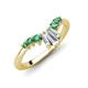 4 - Ahwa 0.40 ctw Tapered Baguette Lab Grown Diamonds Accented Round Created Alexandrite Curved Wedding Band 