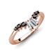 4 - Ahwa 0.40 ctw Tapered Baguette Lab Grown Diamonds Accented Round Black Diamond Curved Wedding Band 