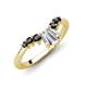 4 - Ahwa 0.40 ctw Tapered Baguette Lab Grown Diamonds Accented Round Black Diamond Curved Wedding Band 