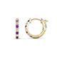 1 - Nico 0.25 ctw Amethyst and Natural Diamonds Small Huggie Earrings 