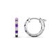 1 - Nico 0.25 ctw Amethyst and Natural Diamonds Small Huggie Earrings 