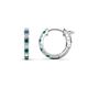 1 - Nico 0.28 ctw Natural Blue Diamonds and White Diamonds Small Huggie Earrings 