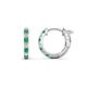 1 - Nico 0.25 ctw Emerald and Natural Diamonds Small Huggie Earrings 