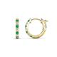 1 - Nico 0.25 ctw Emerald and Natural Diamonds Small Huggie Earrings 