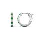 1 - Nico 0.29 ctw Green Garnet and Natural Diamonds Small Huggie Earrings 