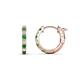 1 - Nico 0.29 ctw Green Garnet and Natural Diamonds Small Huggie Earrings 