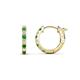 1 - Nico 0.29 ctw Green Garnet and Natural Diamonds Small Huggie Earrings 