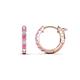 1 - Nico 0.29 ctw Pink Sapphire and Natural Diamonds Small Huggie Earrings 