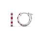 1 - Nico 0.29 ctw Ruby and Natural Diamonds Small Huggie Earrings 