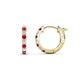 1 - Nico 0.29 ctw Ruby and Natural Diamonds Small Huggie Earrings 