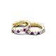 4 - Nico 0.25 ctw Amethyst and Natural Diamonds Small Huggie Earrings 