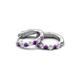 4 - Nico 0.25 ctw Amethyst and Natural Diamonds Small Huggie Earrings 