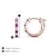 3 - Nico 0.25 ctw Amethyst and Natural Diamonds Small Huggie Earrings 