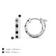 3 - Nico 0.29 ctw Natural Black Diamonds and White Diamonds Small Huggie Earrings 