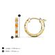 3 - Nico 0.25 ctw Citrine and Natural Diamonds Small Huggie Earrings 