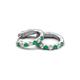 4 - Nico 0.25 ctw Emerald and Natural Diamonds Small Huggie Earrings 