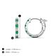 3 - Nico 0.25 ctw Emerald and Natural Diamonds Small Huggie Earrings 