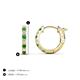 3 - Nico 0.29 ctw Green Garnet and Natural Diamonds Small Huggie Earrings 