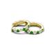 4 - Nico 0.29 ctw Green Garnet and Natural Diamonds Small Huggie Earrings 