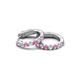 4 - Nico 0.29 ctw Pink Sapphire and Natural Diamonds Small Huggie Earrings 