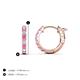 3 - Nico 0.29 ctw Pink Sapphire and Natural Diamonds Small Huggie Earrings 