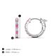 3 - Nico 0.29 ctw Pink Sapphire and Natural Diamonds Small Huggie Earrings 