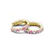 4 - Nico 0.29 ctw Pink Sapphire and Natural Diamonds Small Huggie Earrings 