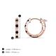 3 - Nico 0.29 ctw Red Garnet and Natural Diamonds Small Huggie Earrings 